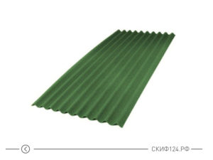 Зеленый лист ондулина SMART