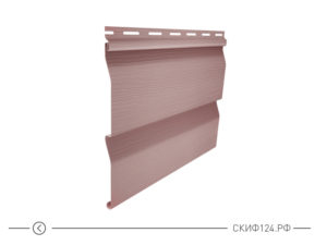 Горизонтальный сайдинг корабельный брус цвет розовый для фасада здания, имитация доски
